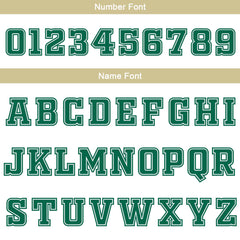 Benutzerdefinierte Weiß Jäger Grün Beige Reversible Basketball Jersey Personalisierte Print Name Nummer Logo