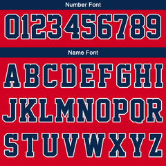 Benutzerdefinierte Rot Weiß Marine Reversible Basketball Jersey Personalisierte Print Name Nummer Logo