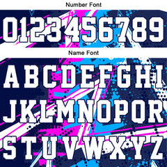 Benutzerdefinierte Reversible Basketball Jersey Personalisierte Print Name Nummer Logo Rosa&Blau