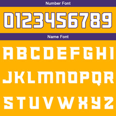 Benutzerdefinierte Gelb Lila Weiß Reversible Basketball Jersey Personalisierte Print Name Nummer Logo