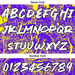 Benutzerdefinierter Sweatshirt-Hoodie für Mann, Frau, Mädchen, Junge. Drucken Sie Ihr Logo, Ihren Namen und Ihre Nummer Lila&Gelb