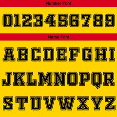 Benutzerdefinierte Gelb Rot Schwarz Reversible Basketball Jersey Personalisierte Print Name Nummer Logo