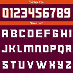 Benutzerdefinierte Burgund Orange Weiß Reversible Basketball Jersey Personalisierte Print Name Nummer Logo