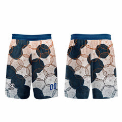 Benutzerdefinierte Dunkelblau Orange Trikots für Männer Frauen Personalisierte Fußball Uniformen für Erwachsene und Kind