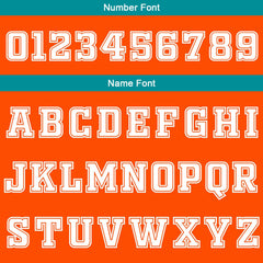 Benutzerdefinierte Orange Teal Weiß Reversible Basketball Jersey Personalisierte Print Name Nummer Logo