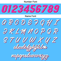 Benutzerdefinierte Hellblau Rosa Kurzarm-Kapuzenpullover für Männer Frauen Hemden mit Kapuzen gedruckt Name Logo