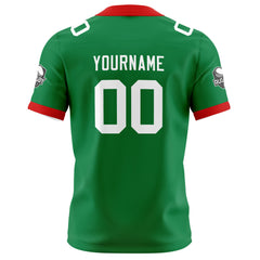 Benutzerdefinierte Grün Weiß Fußball Trikots Personalisierter Name Nummer Logo
