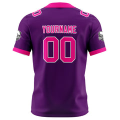 Benutzerdefinierte Lila Rosa Fußball Trikots Personalisierter Name Nummer Logo