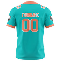 Benutzerdefinierte Cyan Rosa Fußball Trikots Personalisierter Name Nummer Logo