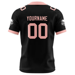 Benutzerdefinierte Schwarz Rosa Fußball Trikots Personalisierter Name Nummer Logo