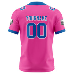Benutzerdefinierte Rosa Blau Fußball Trikots Personalisierter Name Nummer Logo