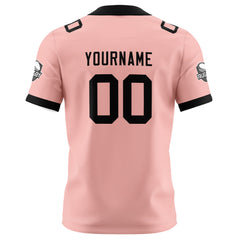 Benutzerdefinierte Rosa Schwarz Fußball Trikots Personalisierter Name Nummer Logo