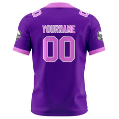 Benutzerdefinierte Lila Rosa Fußball Trikots Personalisierter Name Nummer Logo