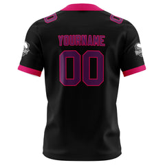Benutzerdefinierte Schwarz Rosa Fußball Trikots Personalisierter Name Nummer Logo