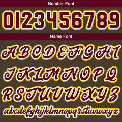 Maßgeschneiderte Braun Rot Letterman Varsity Jacket Individuelle Stickerei Druck nach Ihrem Wunsch