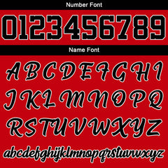 Benutzerdefinierte Varsity-Jacke. Letterman-Jacke für Männer, Frauen und Jugendliche Rot Schwarz