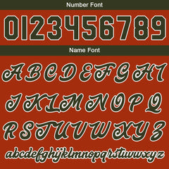 Maßgeschneiderte Orange Grün Letterman Varsity Jacket Individuelle Stickerei Druck nach Ihrem Wunsch