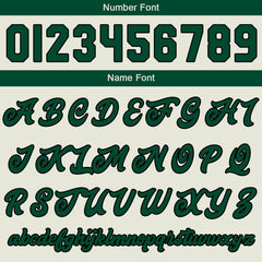 Benutzerdefinierte Verlauf Varsity-Jacke. Letterman-Jacke Grün Grüne Creme