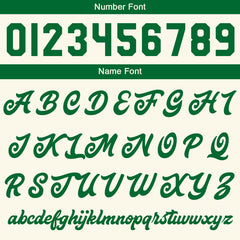 Maßgeschneiderte Creme Weiß Grün Letterman Varsity Jacket Individuelle Stickerei Druck nach Ihrem Wunsch