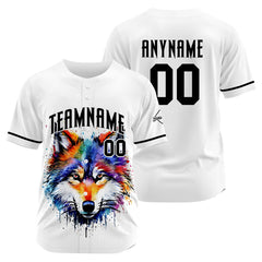 Benutzerdefinierte Baseball Jersey Personalisierte Baseball Shirt genäht und Druck Weiß