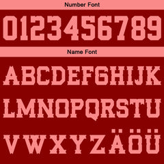 Benutzerdefinierter Rot Pink Basketball Jersey Uniform Anzug gedruckt Ihr Logo Name Nummer
