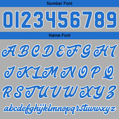 Benutzerdefinierte Dunkelblau Grau Varsity-Jacke. Letterman-Jacke für Männer, Frauen und Jugendliche