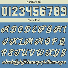 Benutzerdefinierte Verlauf Varsity-Jacke. Letterman-Jacke Hellblaue Creme