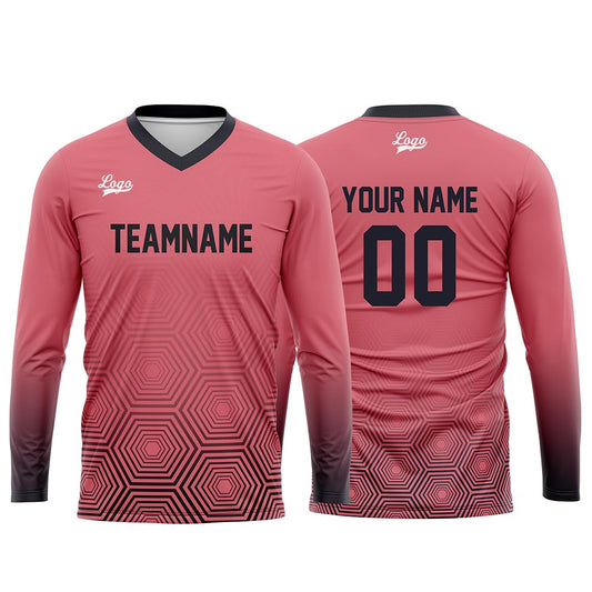 Kundenspezifisches Dunkelgrau Lichtrosa Basketball Fußball Schießen langes T-Shirt für Erwachsene und Kinder