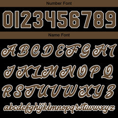 Benutzerdefinierte Verlauf Varsity-Jacke. Letterman-Jacke Schwarz Braun