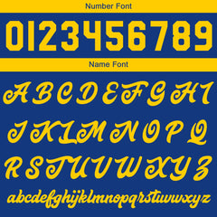 Maßgeschneiderte Blau Gelb Letterman Varsity Jacket Individuelle Stickerei Druck nach Ihrem Wunsch