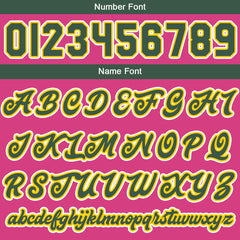 Maßgeschneiderte Rosa Grün Letterman Varsity Jacket Individuelle Stickerei Druck nach Ihrem Wunsch