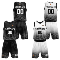 Benutzerdefinierte Roségrau Reversible Basketball Jersey Personalisierte Name Nummernlogo drucken
