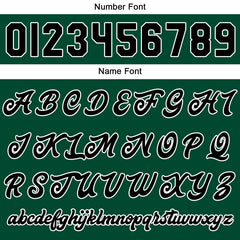 Benutzerdefinierte Verlauf Varsity-Jacke. Letterman-Jacke Grün Schwarz