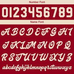 Benutzerdefinierte Verlauf Varsity-Jacke. Letterman-Jacke Rot Creme