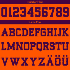 Benutzerdefinierter Orange Lila Basketball Jersey Uniform Anzug gedruckt Ihr Logo Name Nummer