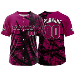 Benutzerdefinierte Baseball Jersey Personalisierte Baseball Shirt genäht und Druck Rose