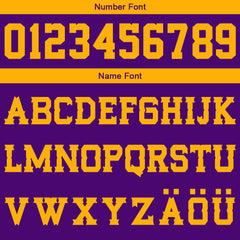 Benutzerdefinierter Gelb Lila Basketball Jersey Uniform Anzug gedruckt Ihr Logo Name Nummer