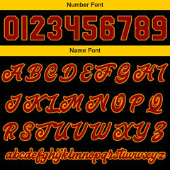 Maßgeschneiderte Schwarz Gelb Letterman Varsity Jacket Individuelle Stickerei Druck nach Ihrem Wunsch