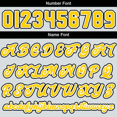 Maßgeschneiderte Hellgrau Schwarz Letterman Varsity Jacket Individuelle Stickerei Druck nach Ihrem Wunsch