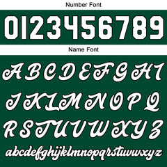 Benutzerdefinierte Verlauf Varsity-Jacke. Letterman-Jacke Grün Schwarz Weiß