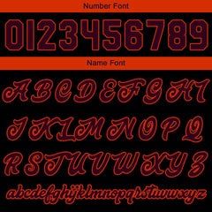 Benutzerdefinierte Verlauf Varsity-Jacke. Letterman-Jacke Marronmaroon Schwarz Orange