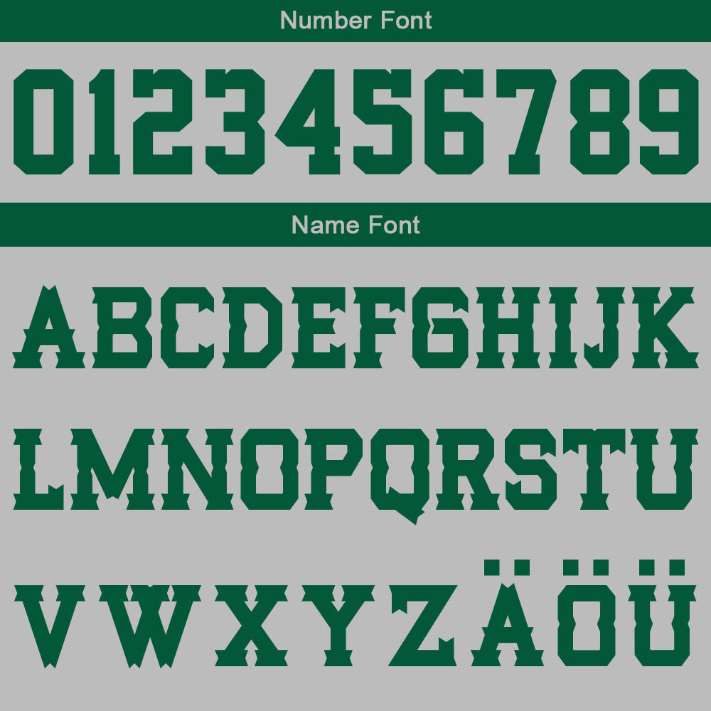 Benutzerdefinierter Grau Grün Basketball Jersey Uniform Anzug gedruckt Ihr Logo Name Nummer