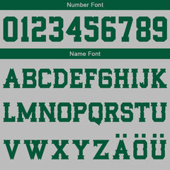 Benutzerdefinierter Grau Grün Basketball Jersey Uniform Anzug gedruckt Ihr Logo Name Nummer