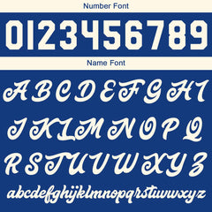 Maßgeschneiderte Creme Weiß Blau Letterman Varsity Jacket Individuelle Stickerei Druck nach Ihrem Wunsch