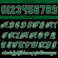 Benutzerdefinierte Verlauf Varsity-Jacke. Letterman-Jacke Grün Schwarz