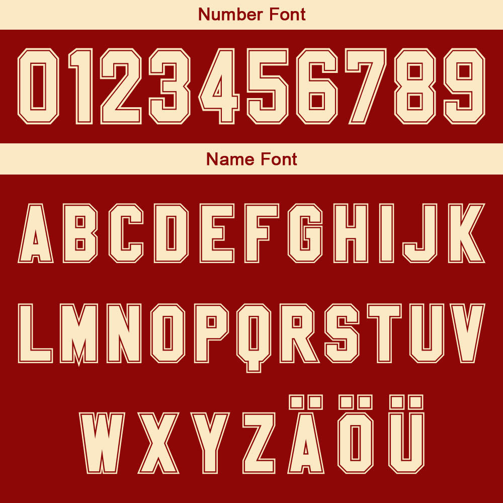 Benutzerdefinierter Rot Beige Farbverlauf Basketball Jersey Uniform Anzug gedruckt Ihr Logo Name Nummer