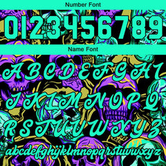 Benutzerdefinierte Grün Lila Varsity-Jacke. Letterman-Jacke für Männer, Frauen und Jugendliche