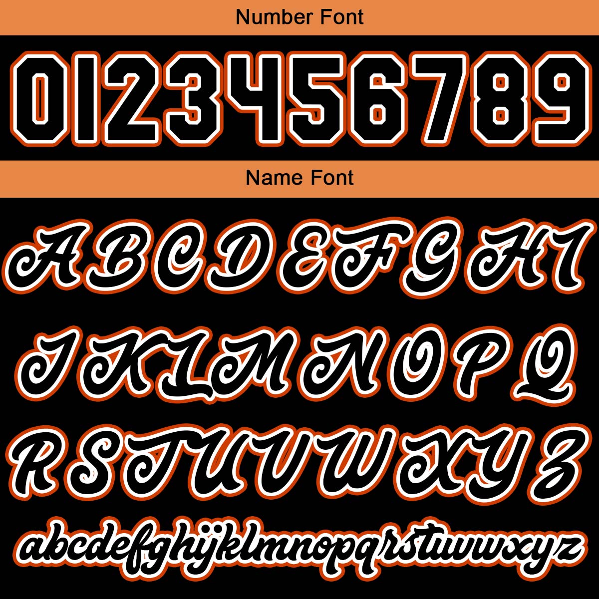 Maßgeschneiderte Schwarz Orange Letterman Varsity Jacket Individuelle Stickerei Druck nach Ihrem Wunsch