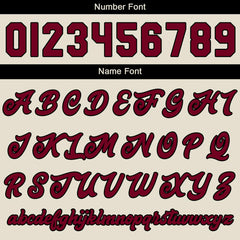 Benutzerdefinierte Verlauf Varsity-Jacke. Letterman-Jacke Karminrot Creme