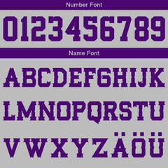 Benutzerdefinierter Grau Lila Basketball Jersey Uniform Anzug gedruckt Ihr Logo Name Nummer